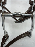 New Tough 1 Brown Nylon Browband Headstall With Bit Split Reins #42-7499 W-33