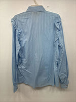 New Women’s ELY Championship Blue Long Sleeve Pearl Snap Large KK-111