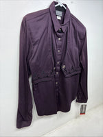 New Women’s Rough rider Purple Long Sleeve Button Up Size Large TT-74