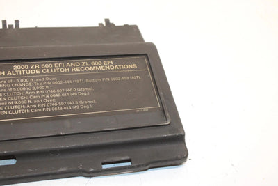 00 Arctic Cat Zr 600 Efi Oem Tool Tray Cover 1670-049 SA186