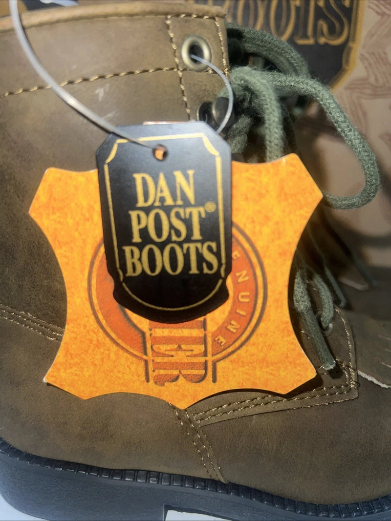 New Children’s Brown Distress Dan Post Lace Up Cowboy Boots. 9 D. 24-9