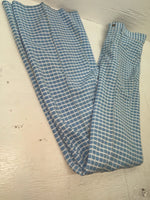 New Vintage Blue Checkered Lee Polyester Pants #2652644 VV-75