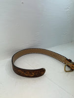 New Blue Genuine Leather Longhorn Tooled 30” Belt #82829 NN-39