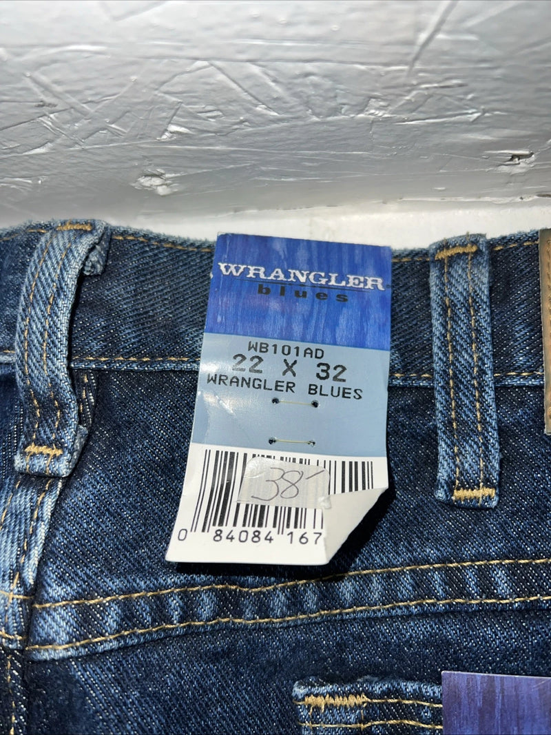 New Men’s Wrangler Blues Dress Easy Relaxed Fit Denim Jeans. 22x32 I-23