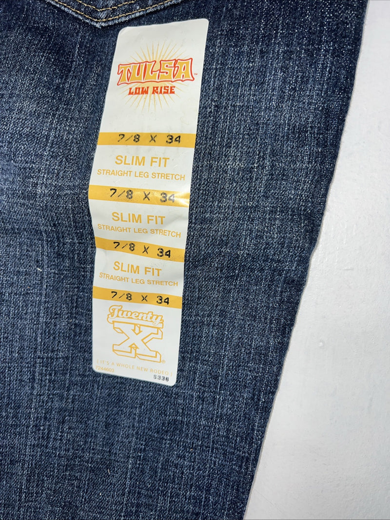 New Women’s Twenty X Dark Rider Low Rise Denim Jeans. 7/8x34 M-4