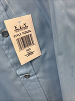 New Men’s ELY Cattleman Western Blue Short Sleeve Pearl Snap 16.5 Large X-18