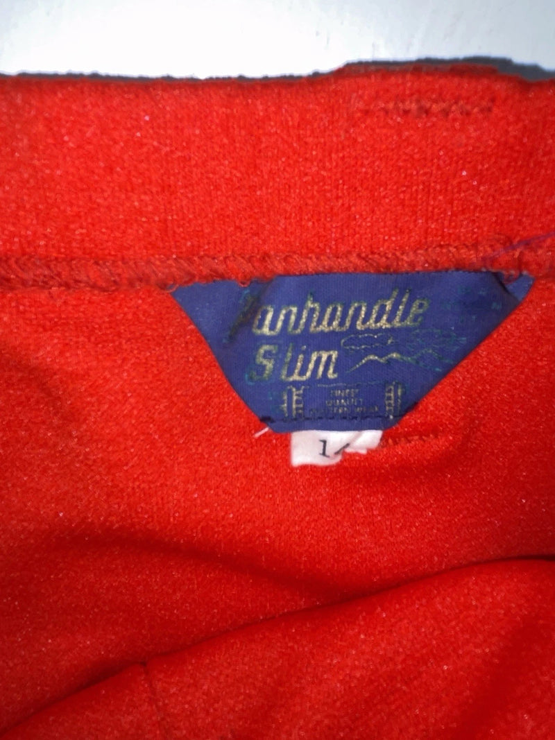 New Vintage Red Panhandle Slim Polyester Pants 3A-54