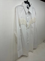 New Women’s White Horse White Fridge Long Sleeve Pearl Snap XXL TT-33