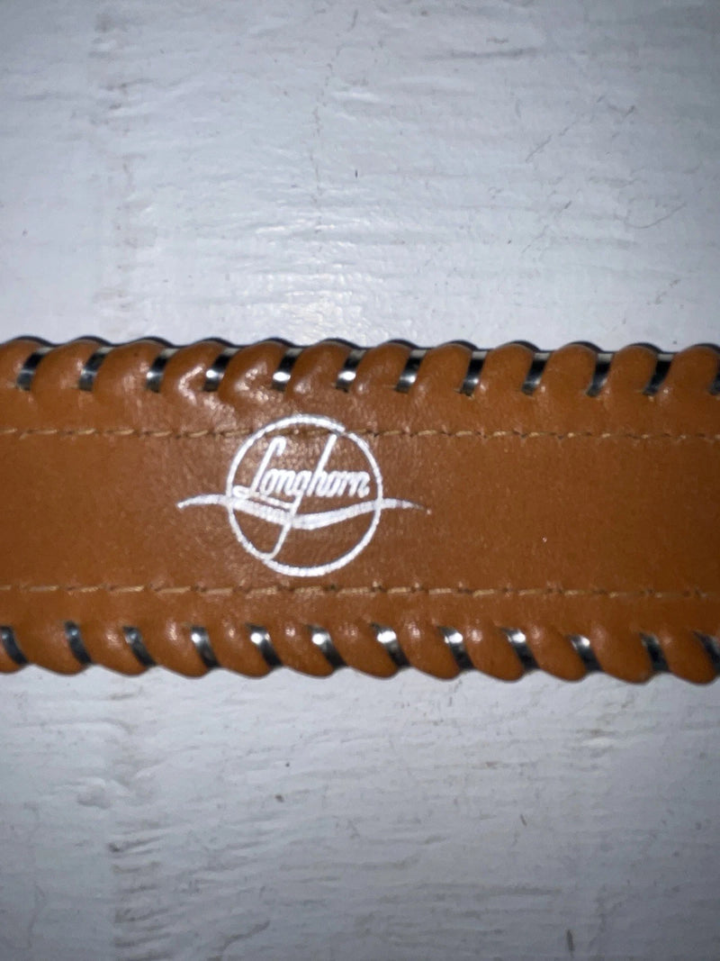 New Brown Genuine Leather Longhorn Weaved 30” Belt #82807 JJ-128