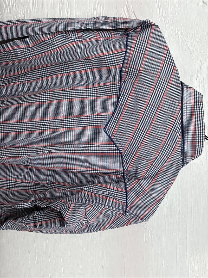 New Men’s Champion Western MultiColor Plaid Long Sleeve Pearl Snap Medium Q-67