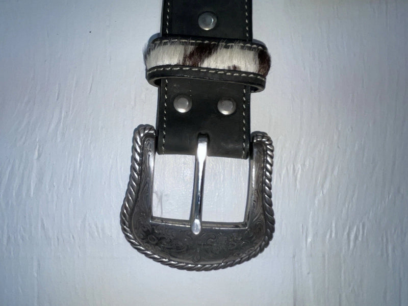 New Black Genuine Leather Nocona Zebra Print Bling 44” Belt #N2440501 JJ-81