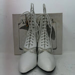 New Women’s White Lace Up American West Cowboy Boots. 515 9.5 9 1/2. 15-134