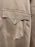 New Men’s Tem Tex Brown Long Sleeve Pearl Snap 17 X 34 XL O-79