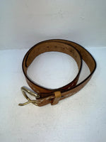 New Brown Genuine Leather Tooled 32” Belt #1442B Z-62