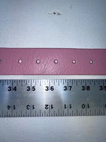 New Pink Genuine Leather Silver Bling L Belt #N3431630 Z-60