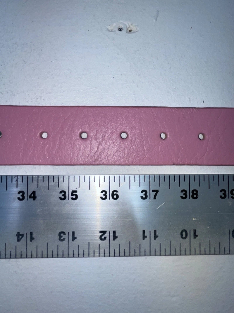 New Pink Genuine Leather Silver Bling L Belt #N3431630 Z-60