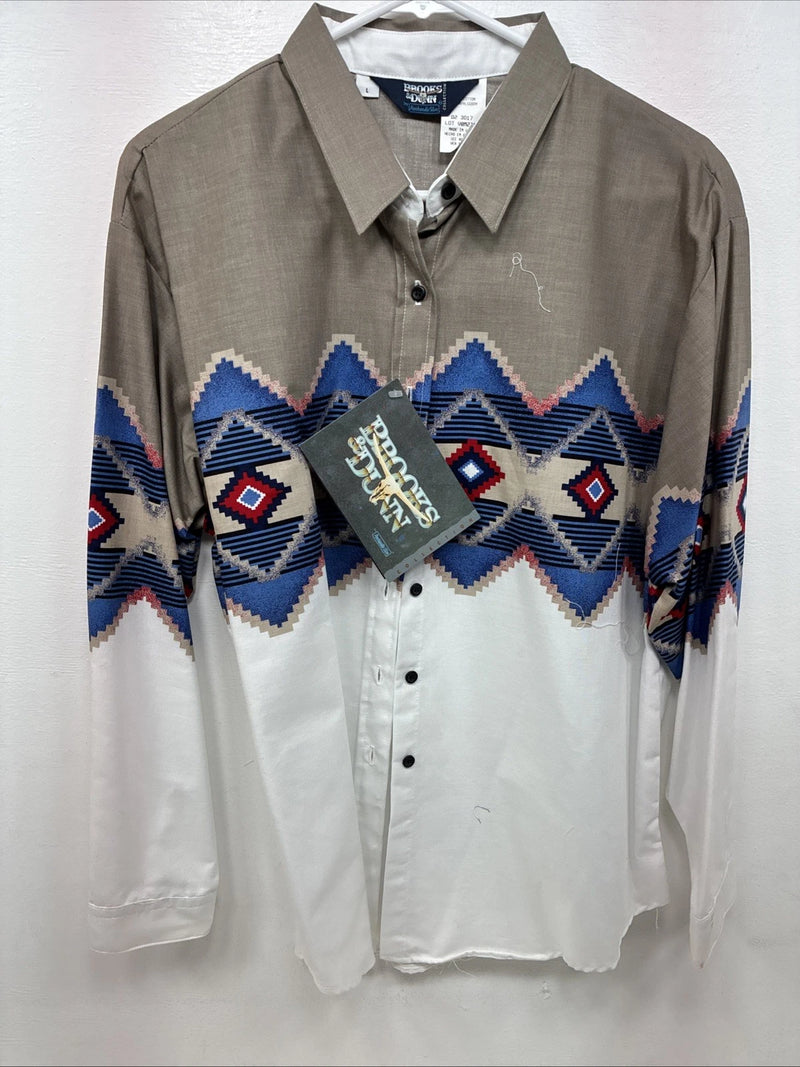 New Women’s Brooks & Dunn Designed Long Sleeve Button Up Large MM-127