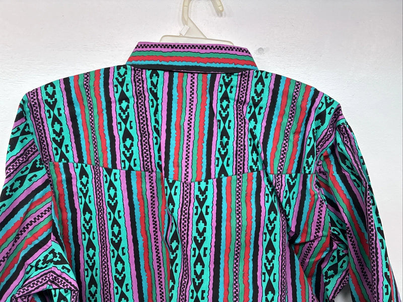 New Women’s Country Charmers Multicolor Long Sleeve Pearl Snap XL II-57