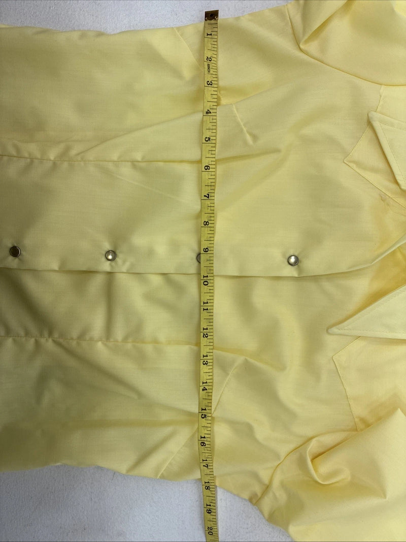 New Women’s Panhandle Slim Yellow Long Sleeve Pearl Snap 14 Medium II-82
