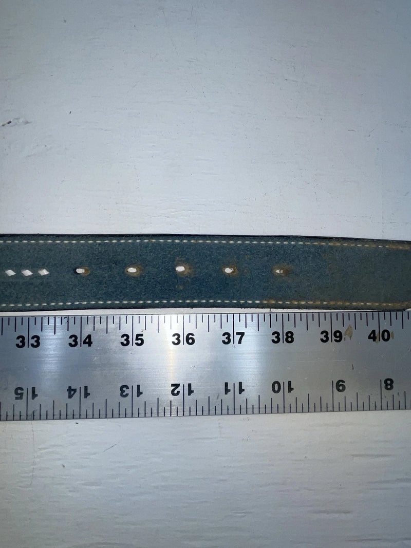 New Blue Genuine Leather Weaved 360 Belt #952 JJ-83