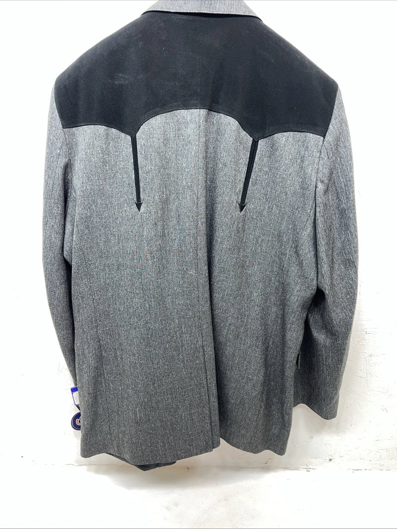 New Men’s Circle S Gray Suit Jacket 52L #24244 V-600
