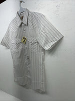 New Men’s White Pearl Snap ELY Cattleman Short Sleeve Western Shirt. Small A-172