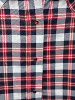 New Women’s Panhandle Slim Red Plaid Long Sleeve Pearl Snap Sis E32 MM-52