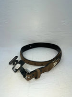 New Black Genuine Leather Double S Weaved And Pendent 30” Belt JJ-123