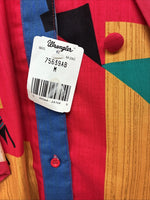 New Women’s Wrangler Multicolor Design Long Sleeve Button Up Medium YY-106
