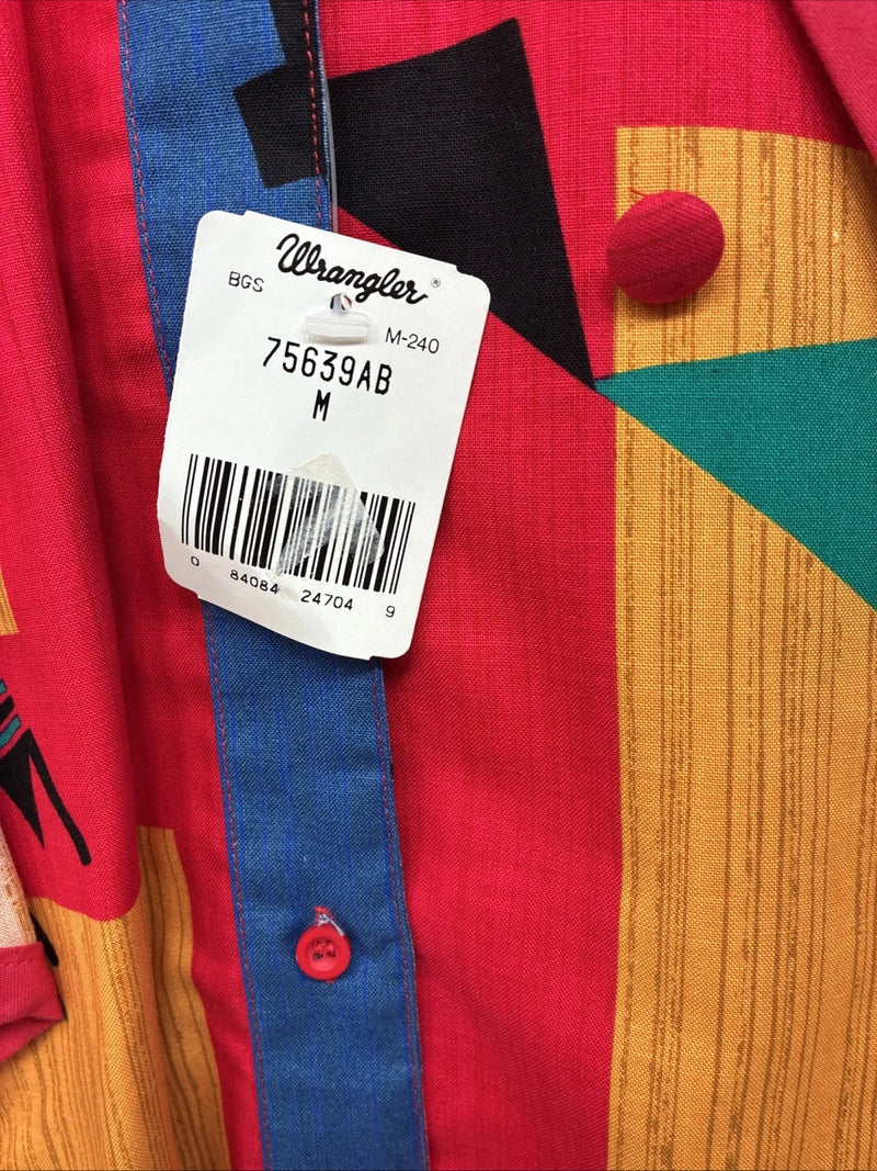 New Women’s Wrangler Multicolor Design Long Sleeve Button Up Medium YY-106