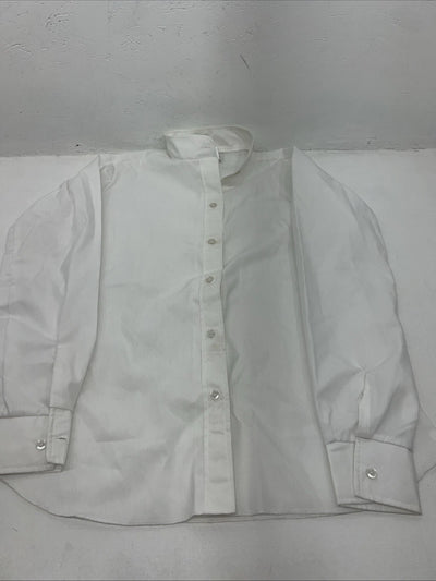 New Women’s White Townana Country Long Sleeve English Riding Shirt. 38 G-48