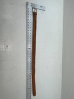New Brown Genuine Leather Circle Y Weaved 28” Belt #8398 JJ-124