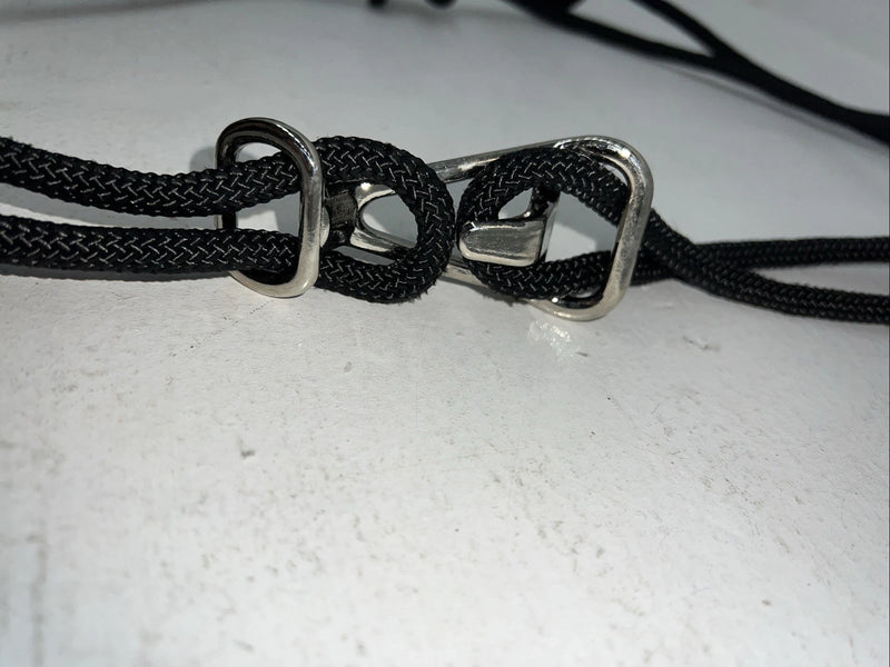 New Tough 1 Black Rope Halter Side Pull Combo #50-4000 H-502