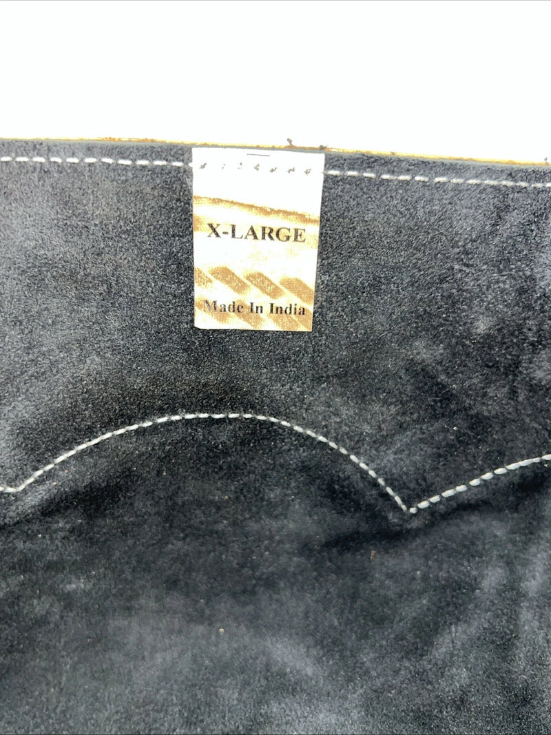 New Tough 1 Black Show Chaps With Fringe Adjustable Waist 46” N-24