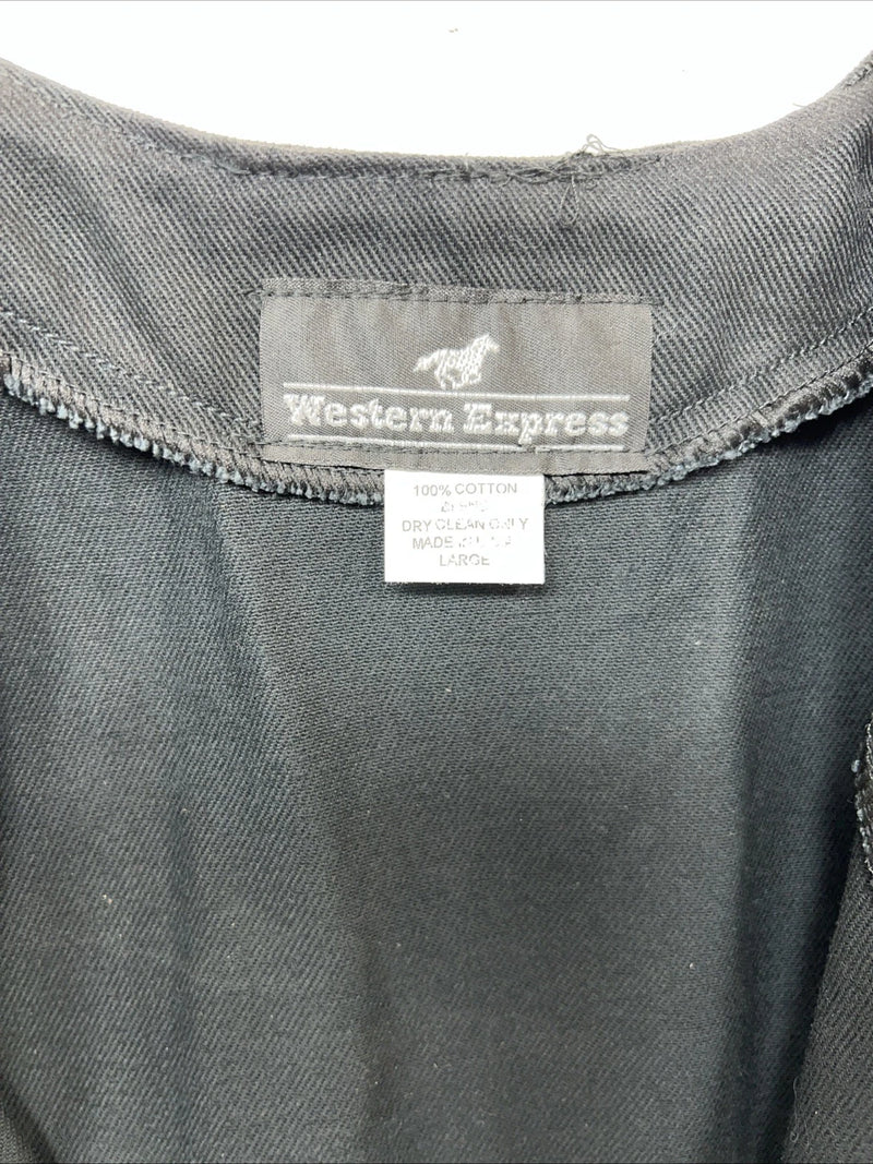 New Women’s Black Fringe Western Express Vest XL UU-43