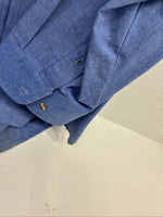 New Men’s ELY Blue Jean Color Long Sleeve Button Up 20.5 X 36 4XL E-50