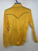 New Women’s Panhandle Slim Yellow Long Sleeve Button Up Small KK-69