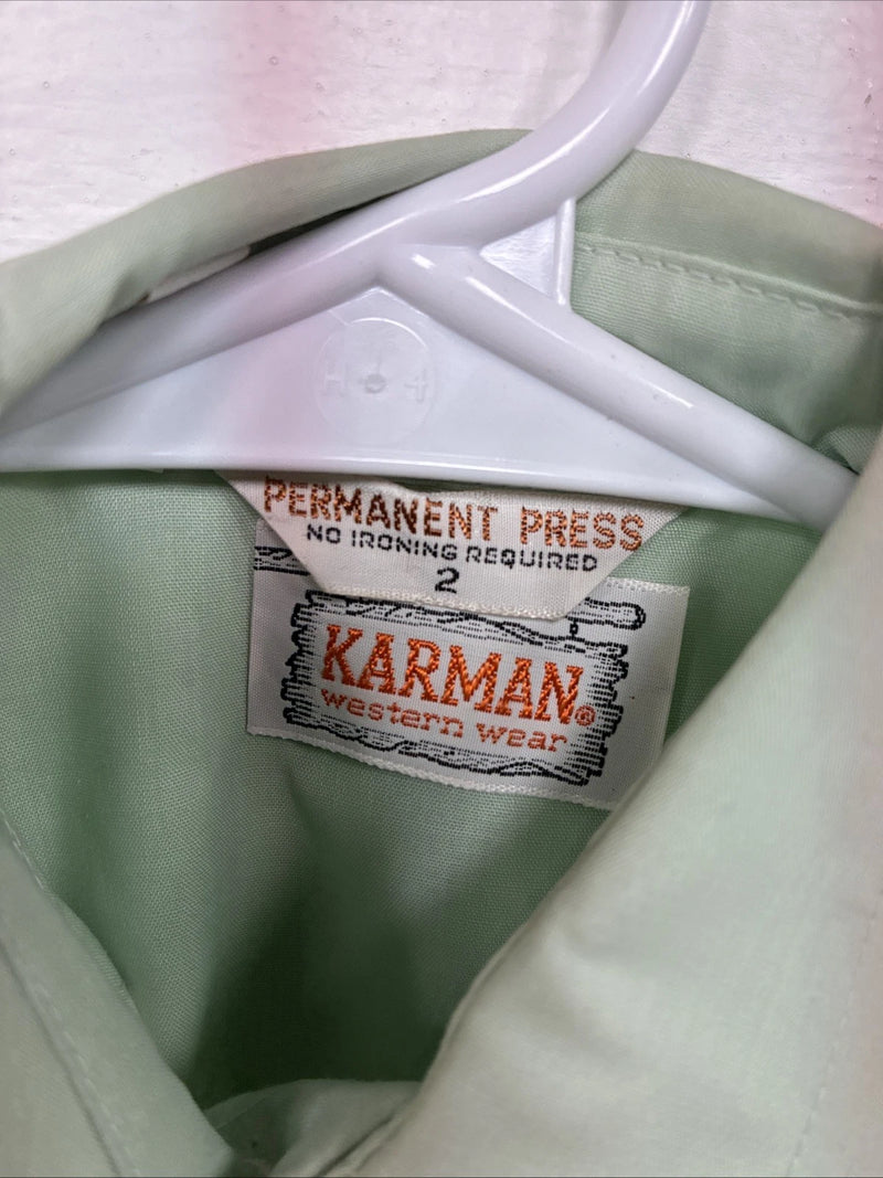 New Kids Karman Green Long Sleeve Pearl Snap Size 2 DD-146