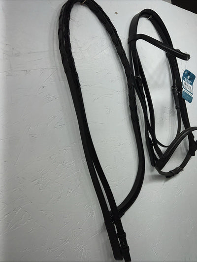 New EQUIROYAL Brown English Snaffle Bridle Full #21-9556-7-0 BB-13