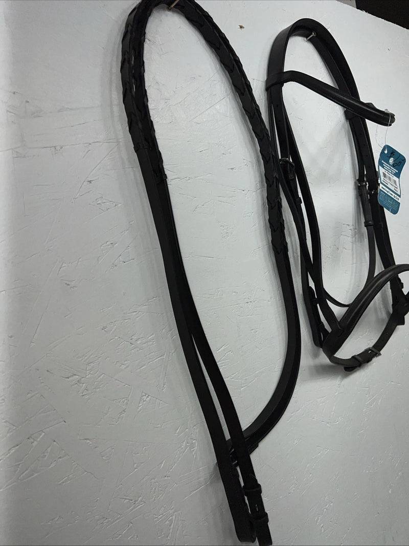 New EQUIROYAL Brown English Snaffle Bridle Full #21-9556-7-0 BB-13
