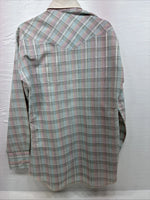 New Men’s H Bar C Multiple Color Long Sleeve Flannel Pearl Snap 2XL H-42