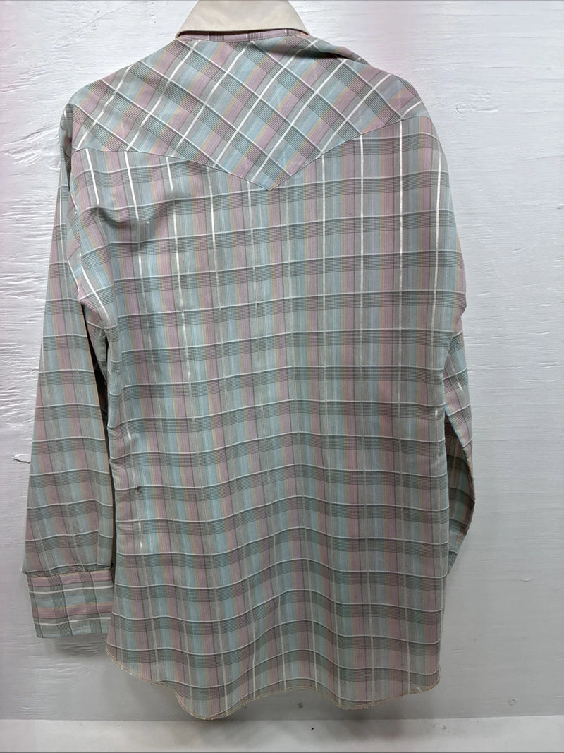 New Men’s H Bar C Multiple Color Long Sleeve Flannel Pearl Snap 2XL H-42