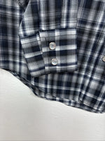 New Kids ELY Cattleman Black Plaid Long Sleeve Pearl Snap Size 5 DD-149