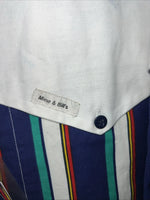 New Men’s Multicolor Strip Mine&Bills Long Sleeve Button Up Shirt. M P-49
