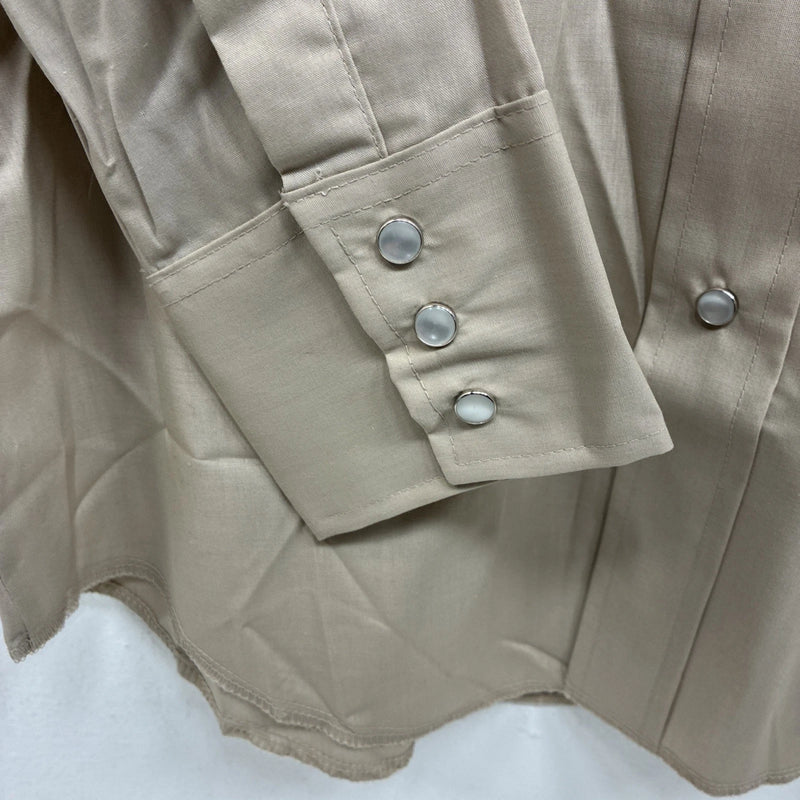 New Women’s Champion Western Brown Design Long Sleeve Pearl Snap 15.5 MM-39