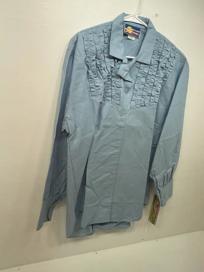 New Women’s Blue Cricket By The Creek Long Sleeve Button Up Shirt M 3B-100