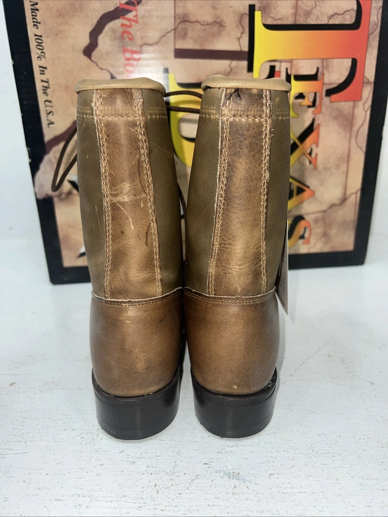 New Women’s Brown Lace Up Texas Brand Cowboy Boots. 4474 6 M. 19-82