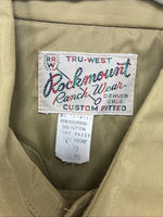 New Men’s Rockmount Green Long Sleeve Pearl Snap Medium X-10