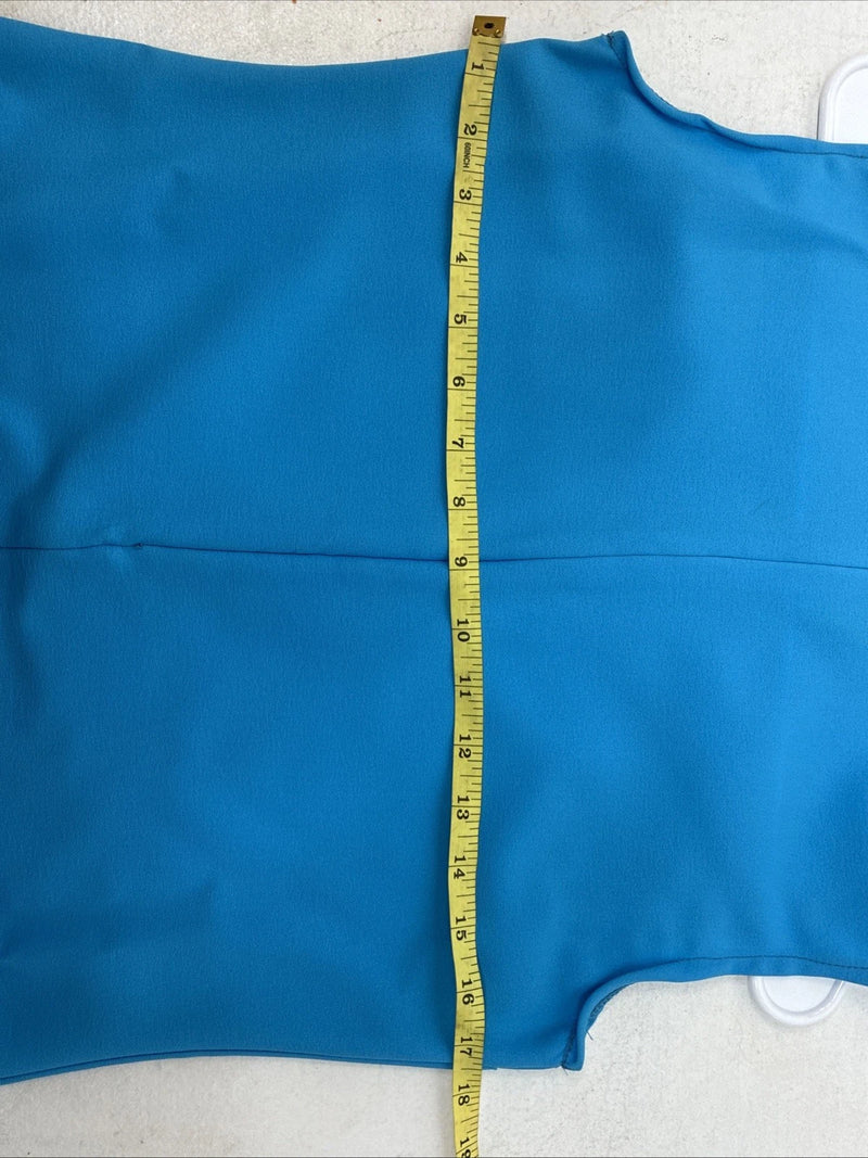 New Women’s Lady DJ Blue Sleeveless Half Zip Size 32 TT-88