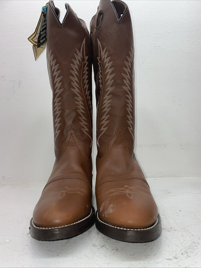 New Men’s Brown Texas Brand Cowbo Boots. 8901 11 D. 8-75